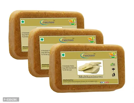 Neotea Handmade Herbal Soap Multhanimetti, 225 Gm (Pack Of 3)