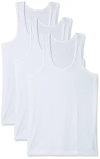 Neoteric Men's Cotton White Vest - Pack of 5-thumb2