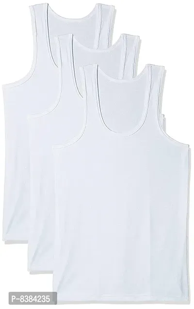 Neoteric Men's Cotton White Vest - Pack of 5-thumb3