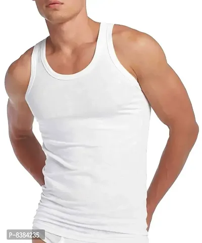 Neoteric Men's Cotton White Vest - Pack of 5-thumb0