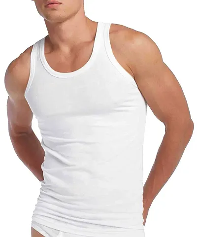 Neoteric Men's Cotton White Vest - Pack of 5