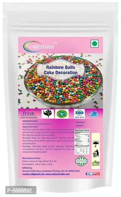 Neotea Rainbow Balls for Cake Decoration, 500 G-thumb0