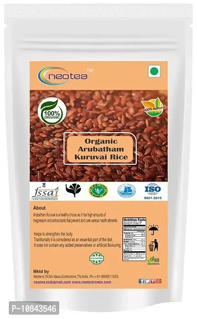 Neotea Organic Arubatham Kuruvai Rice, 1 Kg