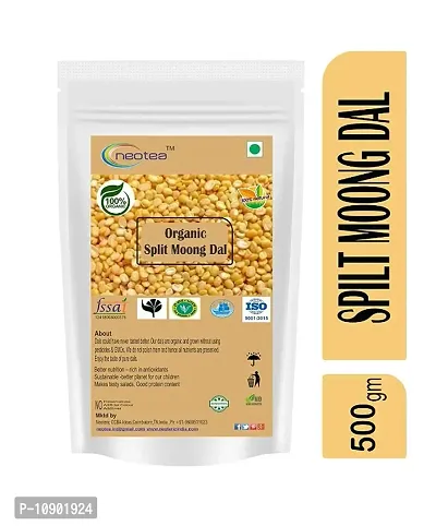 Neotea Organic Green Gram Split Without Skin, Moong Dal 500 gm