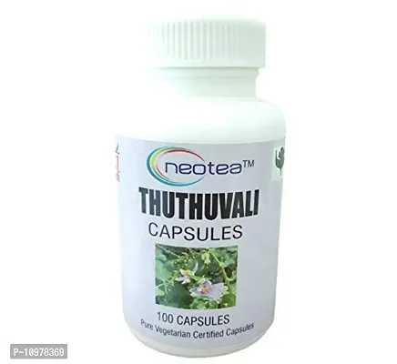 Neotea Thuthuvalai Solanum Procumbens Capsules 500Mg - 100 Veg Capsules