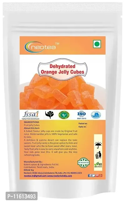 Dehydrated Orange Fruit Jelly Cube, 500 G-thumb0