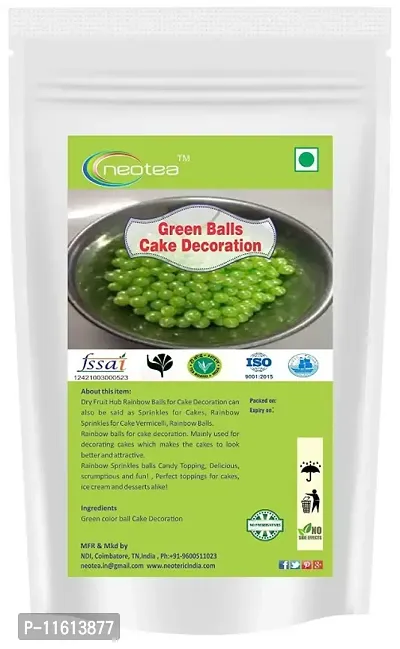 Green Color Balls for Cake Decoration, 200g-thumb0