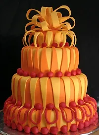 Orange Balls for Cake Decoration, 200G-thumb1