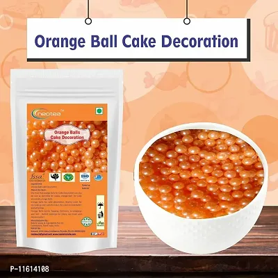 Orange Balls for Cake Decoration, 200G-thumb3
