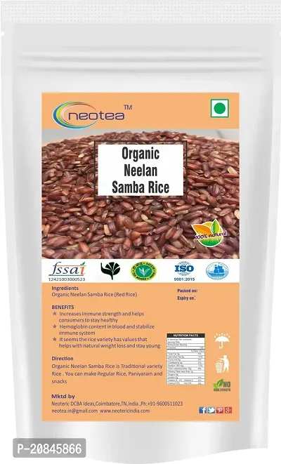 Neotea Organic Neelan Samba Rice, Traditional Red Rice (1 kg)