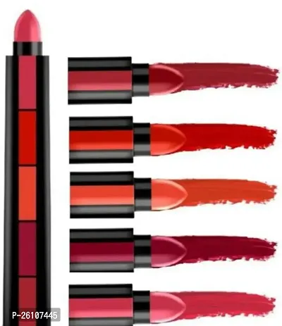 5 In 1 Beauty Red Matte Lipsticks-thumb0