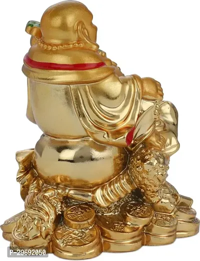 Small Laughing Buddha Sitting On Money Frog For Happiness, Wealth  Goodluck  Decorative Showpiece-thumb3