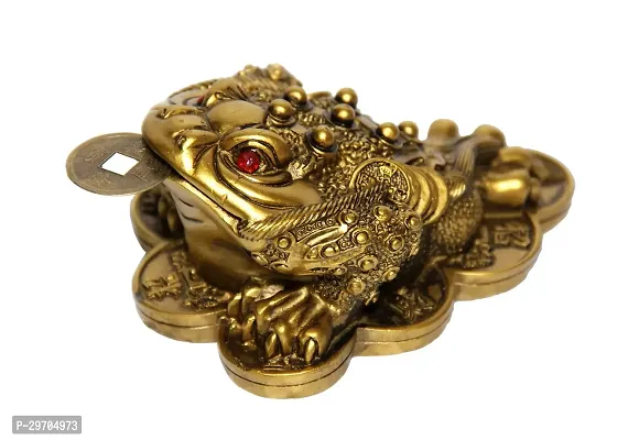 Three Legged Frog with Coin for Wealth and Happiness Decorative Showpiece - 5 Cm-thumb0