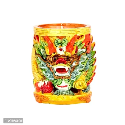 Dragon Face Pen Stand For Wealth Decorative Showpiece - 10 cm