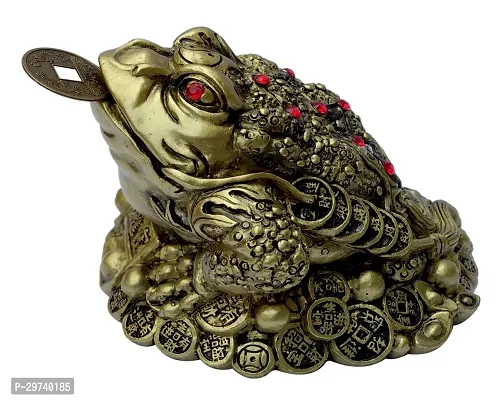 Jumbo Size Three Legged Frog with Coin for Wealth and Happiness Decorative Showpiece - 9 Cm-thumb2