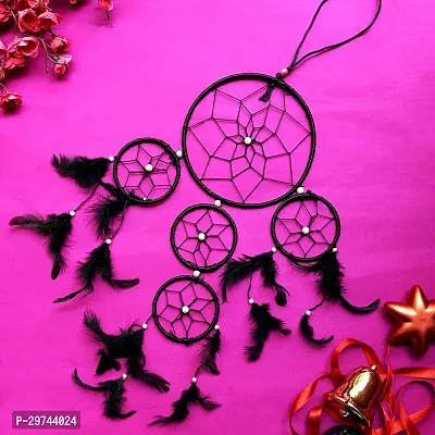 Black Dreamcatcher For Good Dreams And Positive Energy Decorative Showpiece - 70 cm-thumb2