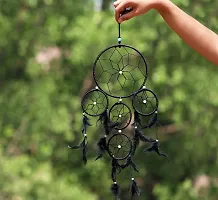 Black Dreamcatcher For Good Dreams And Positive Energy Decorative Showpiece - 70 cm-thumb2