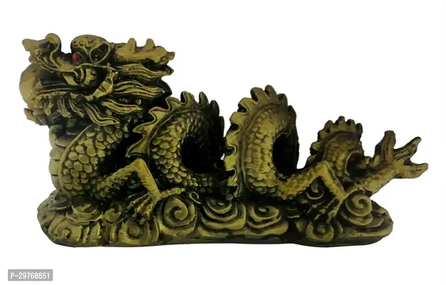 Dragon with Ball in Mouth for Health, Wealth and Happiness Decorative Showpiece - 10 Cm