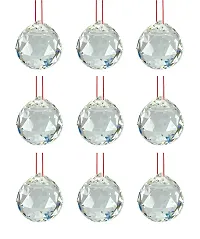 9 Crystal Ball for Good Luck, Happiness and Prosperity Decorative Showpiece-thumb1