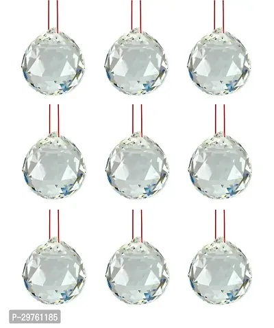 9 Crystal Ball for Good Luck, Happiness and Prosperity Decorative Showpiece-thumb2