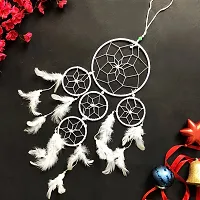 White Dreamcatcher For Good Dreams And Positive Energy Decorative Showpiece-thumb1