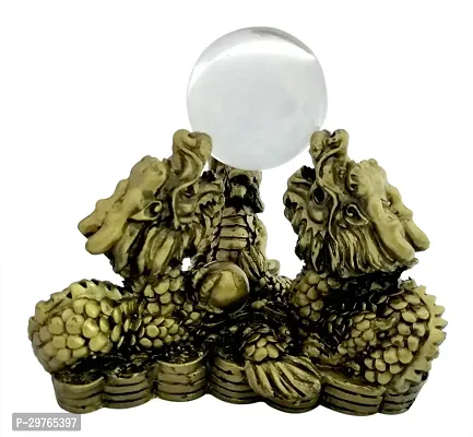 Three Dragon for More Romance, Strength, Good Health  Happiness Decorative Showpiece-thumb3