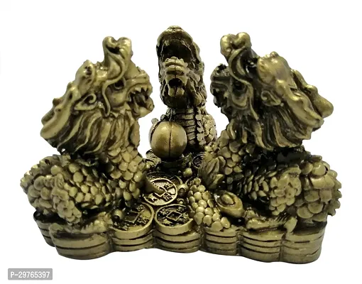 Three Dragon for More Romance, Strength, Good Health  Happiness Decorative Showpiece-thumb2