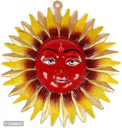 Fengshui  Metal Sun Mask Home Wall Hanging for Prosperity Decorative Showpiece - 19 Cm-thumb0