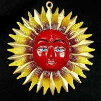 Fengshui  Metal Sun Mask Home Wall Hanging for Prosperity Decorative Showpiece - 19 Cm-thumb2