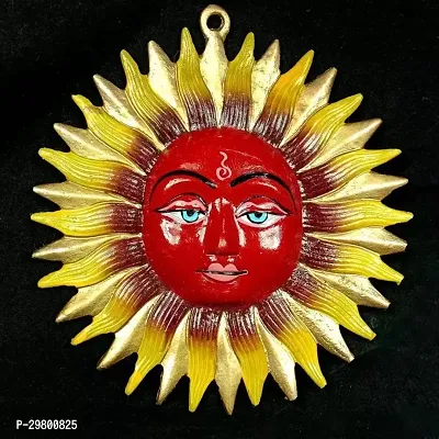 Fengshui  Metal Sun Mask Home Wall Hanging for Prosperity Decorative Showpiece - 19 Cm-thumb3