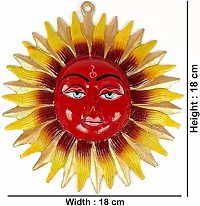 Fengshui  Metal Sun Mask Home Wall Hanging for Prosperity Decorative Showpiece - 19 Cm-thumb1