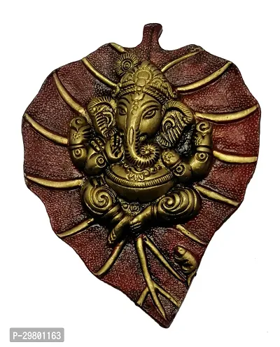 Metal Patta Ganesh Home Wall Hanging for Prosperity Decorative Showpiece - 19 Cm