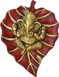 Metal Patta Ganesh Home Wall Hanging for Prosperity Decorative Showpiece - 19 Cm-thumb1