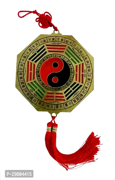 Yin Yang Hanging with Mirror for Health and Prosperity Decorative Showpiece - 40 cm-thumb0