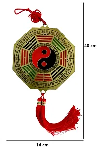 Yin Yang Hanging with Mirror for Health and Prosperity Decorative Showpiece - 40 cm-thumb1