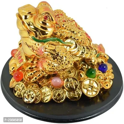 Golden Frog With Coin For Wealth Luck Happiness Success And Financial Gains To The House Decorative Showpiece Decorative Showpiece