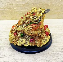 Golden Frog With Coin For Wealth Luck Happiness Success And Financial Gains To The House Decorative Showpiece Decorative Showpiece-thumb2