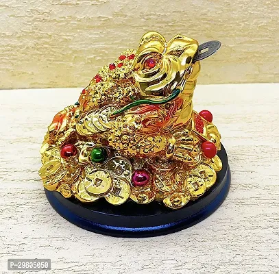 Golden Frog With Coin For Wealth Luck Happiness Success And Financial Gains To The House Decorative Showpiece Decorative Showpiece-thumb3