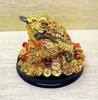 Golden Frog With Coin For Wealth Luck Happiness Success And Financial Gains To The House Decorative Showpiece Decorative Showpiece-thumb3