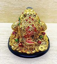 Golden Frog With Coin For Wealth Luck Happiness Success And Financial Gains To The House Decorative Showpiece Decorative Showpiece-thumb1