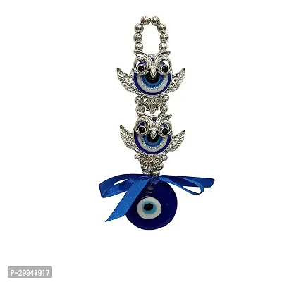 Vastu Fengshui 2 (Two) Owl Evil Eye Hanging Nazar Battu For Protect Negativity - 18 cm