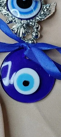 Vastu Fengshui 2 (Two) Owl Evil Eye Hanging Nazar Battu For Protect Negativity - 18 cm-thumb2