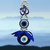 Vastu Fengshui Blue Evil Eye OM Design with Pendant Lucky OM Hanging Ornament - 15 cm-thumb3