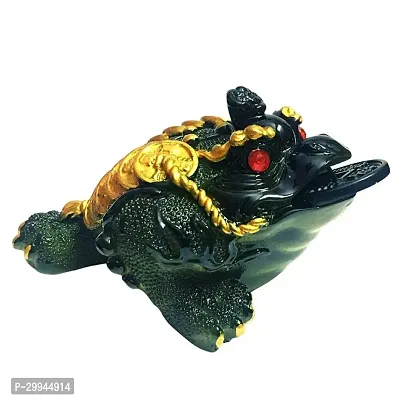 Vastu Fengshui Jade Money Frog With Fix Coin in Mouth For Health  Wealth - 5 cm  (Resin, Green)-thumb0