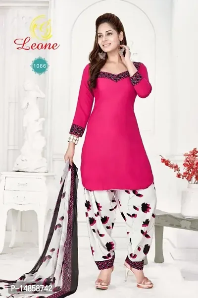 Classic Cotton Printed Dress Material with Dupatta for Women-thumb0