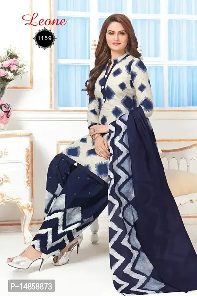 Classic Cotton Printed Dress Material with Dupatta for Women