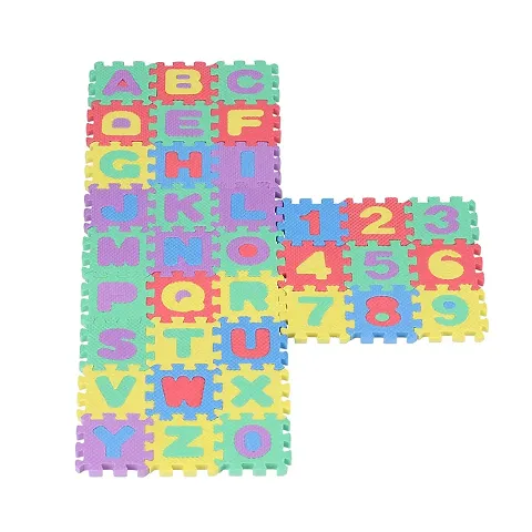 Pasaddo 36 Pieces Alphabet  Number Floor Mats for Kids