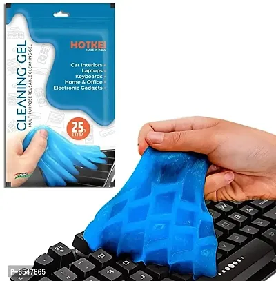 Pack of 1 Multipurpose Cleaning Slime Car Ac Vent Interior Dashboard Dust Dirt Cleaning Cleaner Slime Gel for Office Car Keyboard Laptop PC Electronic Gadgets Vehicle Interior Cleaner Slime-thumb0