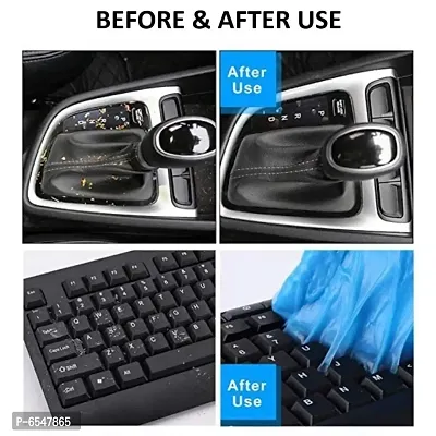 Pack of 1 Multipurpose Cleaning Slime Car Ac Vent Interior Dashboard Dust Dirt Cleaning Cleaner Slime Gel for Office Car Keyboard Laptop PC Electronic Gadgets Vehicle Interior Cleaner Slime-thumb3