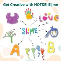 HOTKEI (10 Slime kit) Multicolor Fruit Scented DIY Magic Toy Slimy Slime Clay Gel Jelly Putty Set kit Toys for Boys Girls Kids Slime with Glitter| Charms | Beads Set-thumb2